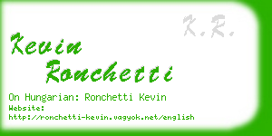 kevin ronchetti business card